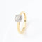 Bague bicolore en or jaune et blanc 18 carats et diamants de 0,25 carat