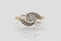 Bague 57 A charming yellow gold ring with diamonds and pearls 58 Facettes 11575