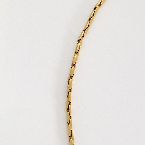 Collier Chaîne en or jaune composée d'une maille ronde 58 Facettes MON0853