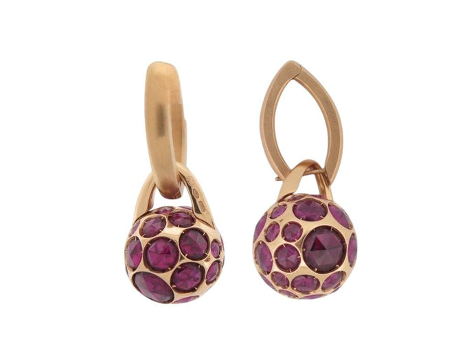 Boucles d'oreilles boucles d'oreilles POMELLATO harem rhodolite or rose 18k s 58 Facettes 268836