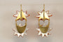 Boucles d'oreilles Boucles d'oreilles antiques en or jaune corail 58 Facettes 7692