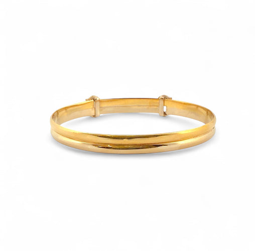 Bracelet jonc double C 2 ors et diamants