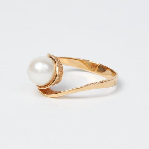 Bague Or Jaune - Perle de culture