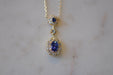 Pendentif Un pendentif en diamant saphir bleu 58 Facettes