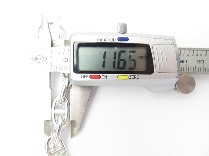 Bracelet bracelet HERMES chaine d'ancre gm h101672b 12 maillons argent 70gr 58 Facettes 271653