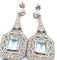 Boucles d'oreilles Boucles d'oreilles en platine avec aigue-marine et diamants 58 Facettes