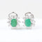Boucles d'oreilles Boucles d'oreilles halo en or blanc 18k, émeraudes ovales et diamants 58 Facettes 125977F