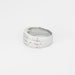 Bague Bague en Platine et diamants princesses, baguettes et ronds en demie alliance. 58 Facettes