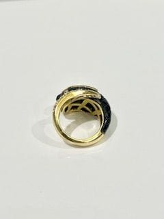 Bague 56.5 Bague Cobra or jaune onyx diamants 58 Facettes 32600162