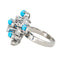 Bague 56 Bague Cocktail Argent Diamant, Turquoise 58 Facettes 4398646CN