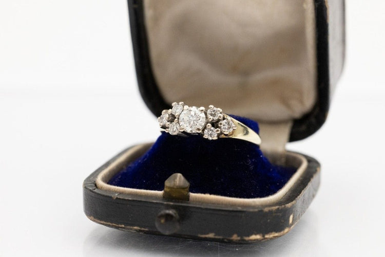 Bague bicolore en or avec diamants