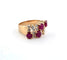 Bague vintage en or jaune 18 carats avec rubis et diamants