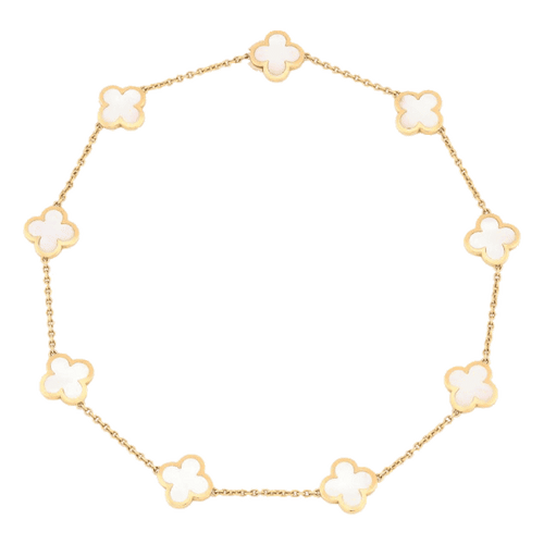 Collier VAN CLEEF & ARPELS - Parure « Pure Alhambra » Or Jaune Nacre 58 Facettes