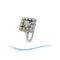 Bague Bague Vintage carrée - Diamants 0,44 carat - Or gris 18 K et platine 58 Facettes AA 1697