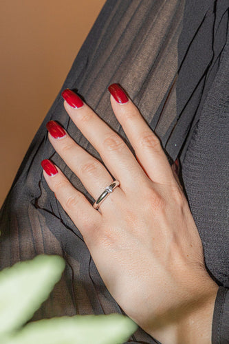 Bague 56 Bague Or blanc Diamant 58 Facettes 2912911CN