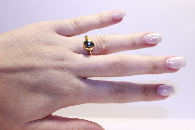 Bague 52 Bague perle de Tahiti 58 Facettes