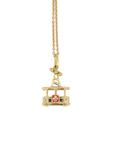 Pendentif Pendentif vintage téléphérique en or jaune 58 Facettes 391.14