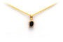 Pendentif Pendentif contemporain en or jaune serti d'un saphir 58 Facettes B292