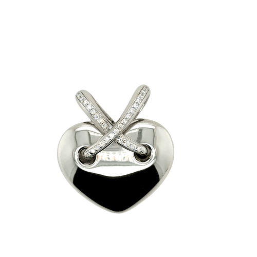Chaumet - Pendentif Coeur lien Or blanc et Diamants 58 Facettes 1.0000461/4