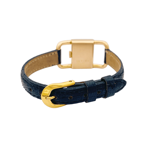 Montre Montre Jaeger-Lecoultre, "Etrier", or rose, cuir noir 58 Facettes 34348