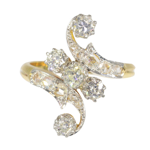 Bague 57 Héritage de l'amour : bague de fiançailles en diamant des années 1910 58 Facettes 21345-0169