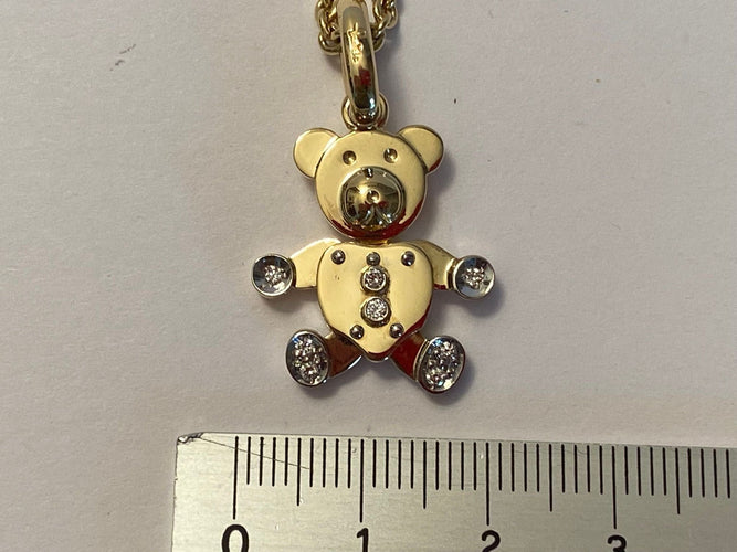 Collier POMELLATO - Collier ours en peluche en or jaune 58 Facettes