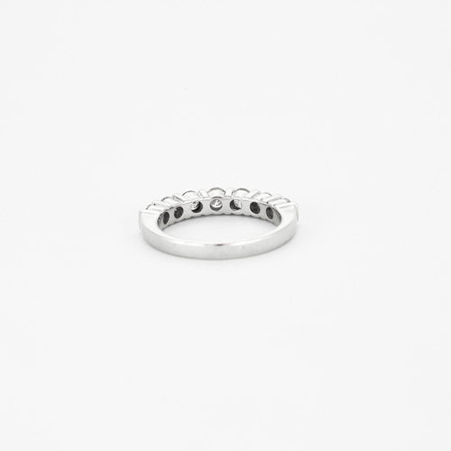 Bague Alliance demie or blanc diamants 58 Facettes