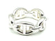 Bague 51 HERMES. Collection "Chaine d'ancre enchainée", bague argent 58 Facettes