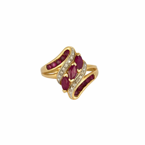 Bague 56 Bague rubis diamants 58 Facettes