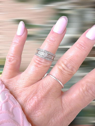 Bague Bague Diamants 0,82 carat - Or blanc 18 K 58 Facettes AA 1662