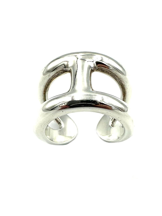 Bague HERMES - bague collection osmose, argent GM 58 Facettes