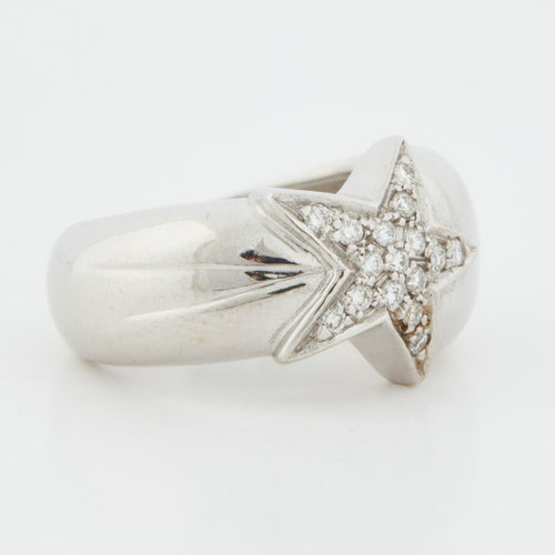 Bague 49 BAGUE ETOILE EN OR BLANC 18 CARATS 58 Facettes REF 3082/13
