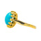 Bague 47 Bague  Or jaune Turquoise 58 Facettes 4377131RV