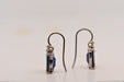 Boucles d'oreilles Earrings Iolite Diamonds 0,12 Carats White Gold 18 Carats 58 Facettes