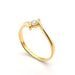 Ring 54 Solitaire ring Yellow gold and Diamonds 58 Facettes
