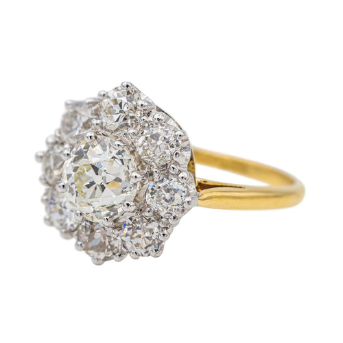 Bague 54.5 Bague Marguerite Or jaune, Platine Diamant 58 Facettes 3672191CN