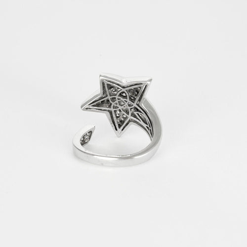 Bague 53 Bague comète or blanc et diamants 58 Facettes 23/266B