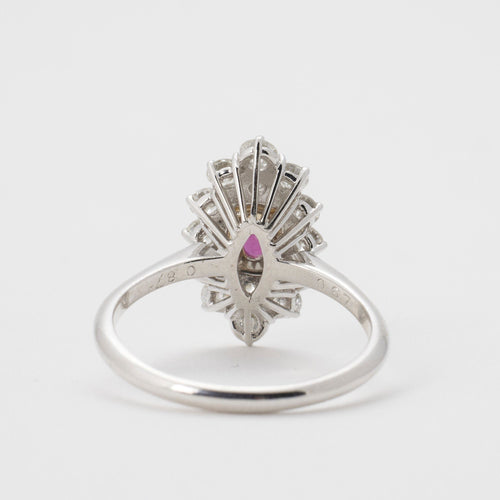 Bague 58 Bague rubis et diamants 58 Facettes