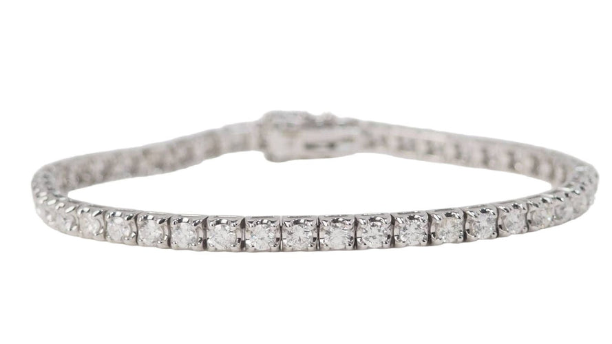 Bracelet rivière en or blanc et diamants