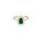 Bague 55 Bague Marguerite Or Blanc Emeraude Diamants 58 Facettes