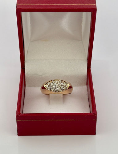 Bague Bague vintage or massif 18 carats et diamants 58 Facettes