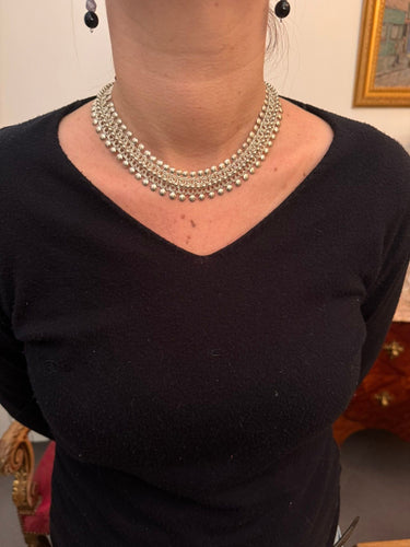 Collier Collier à motif de boules en argent 58 Facettes