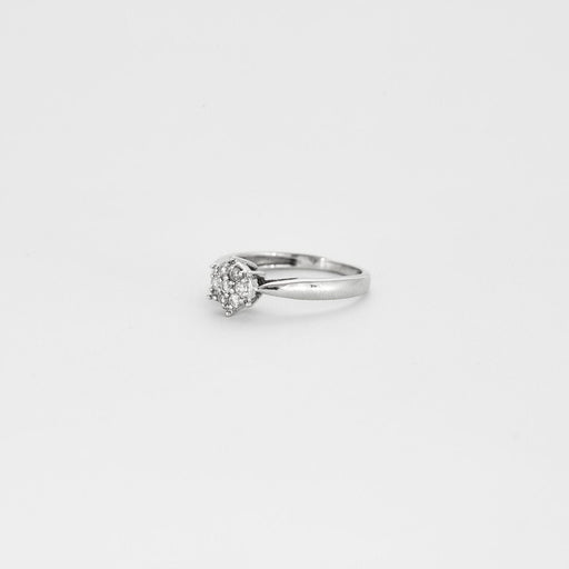 Bague 49 Bague Solitaire or blanc diamants 58 Facettes LP595/10