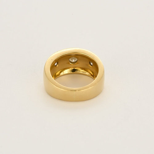 Bague 51,5 Bague jonc en or jaune et diamants 58 Facettes CRE0314
