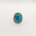 Bague Anello con Turchese e Diamanti 58 Facettes