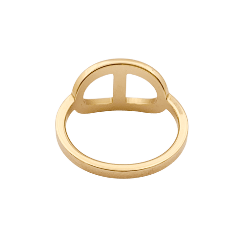 Bague 51 Bague Hermès, "Chaîne d'ancre contour", or rose, diamants. 58 Facettes 34573