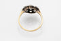 Bague 50.5 Bague marguerite en or jaune et argent sertie de diamants taille brillant ancien 58 Facettes 11223