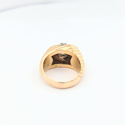 Bague 55 Bague en or jaune et diamant 58 Facettes 30295