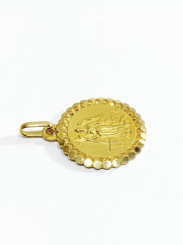 Pendentif Médaille Zodiaque Vierge Or 58 Facettes