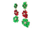 Collier parure collier boucles d'oreille augustine paris gripoix camelia pate verre 58 Facettes 269071